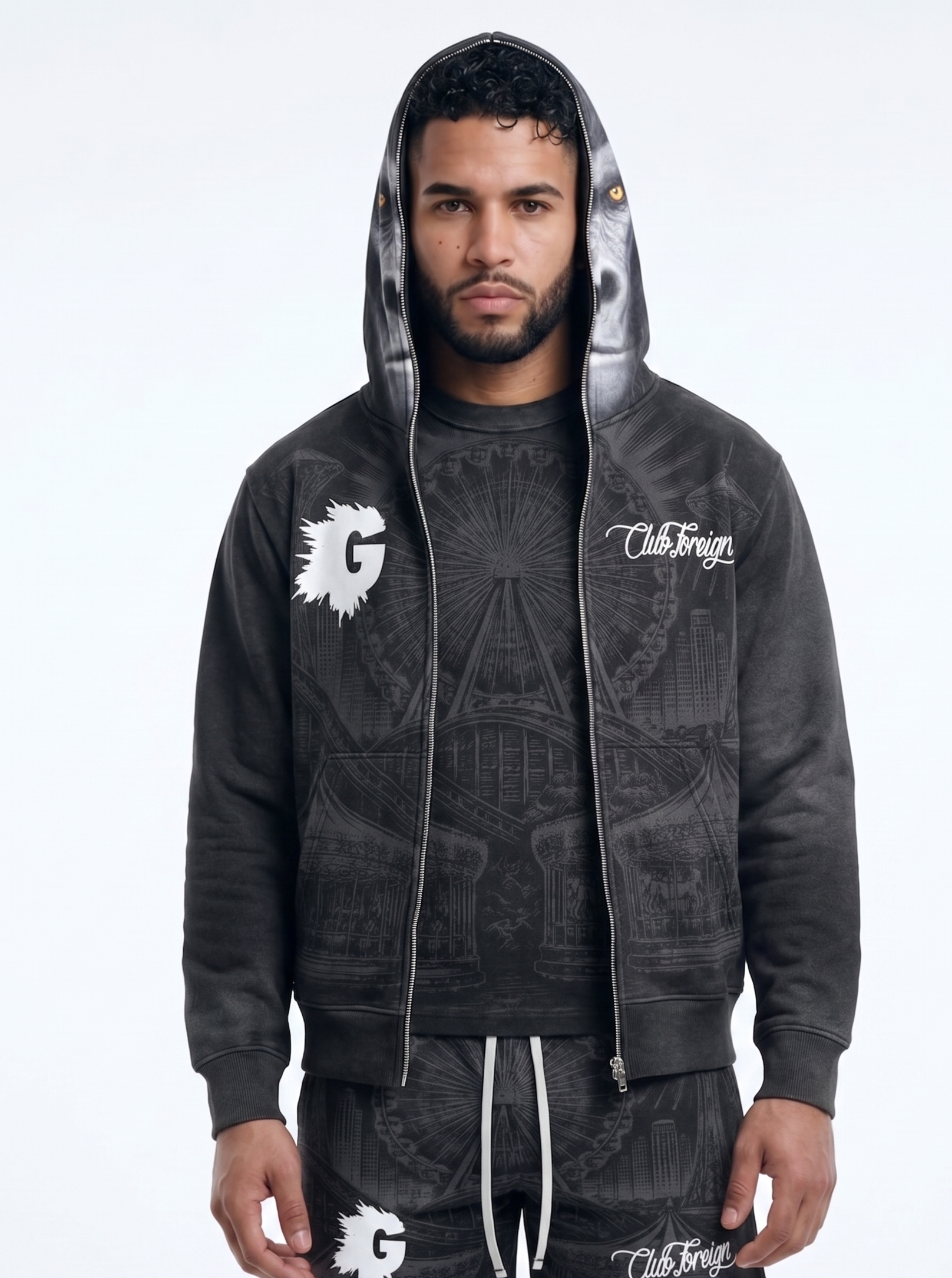 Club Foreign x Nems FYL Gorilla Full-Zip Hoodie | Coney Island
