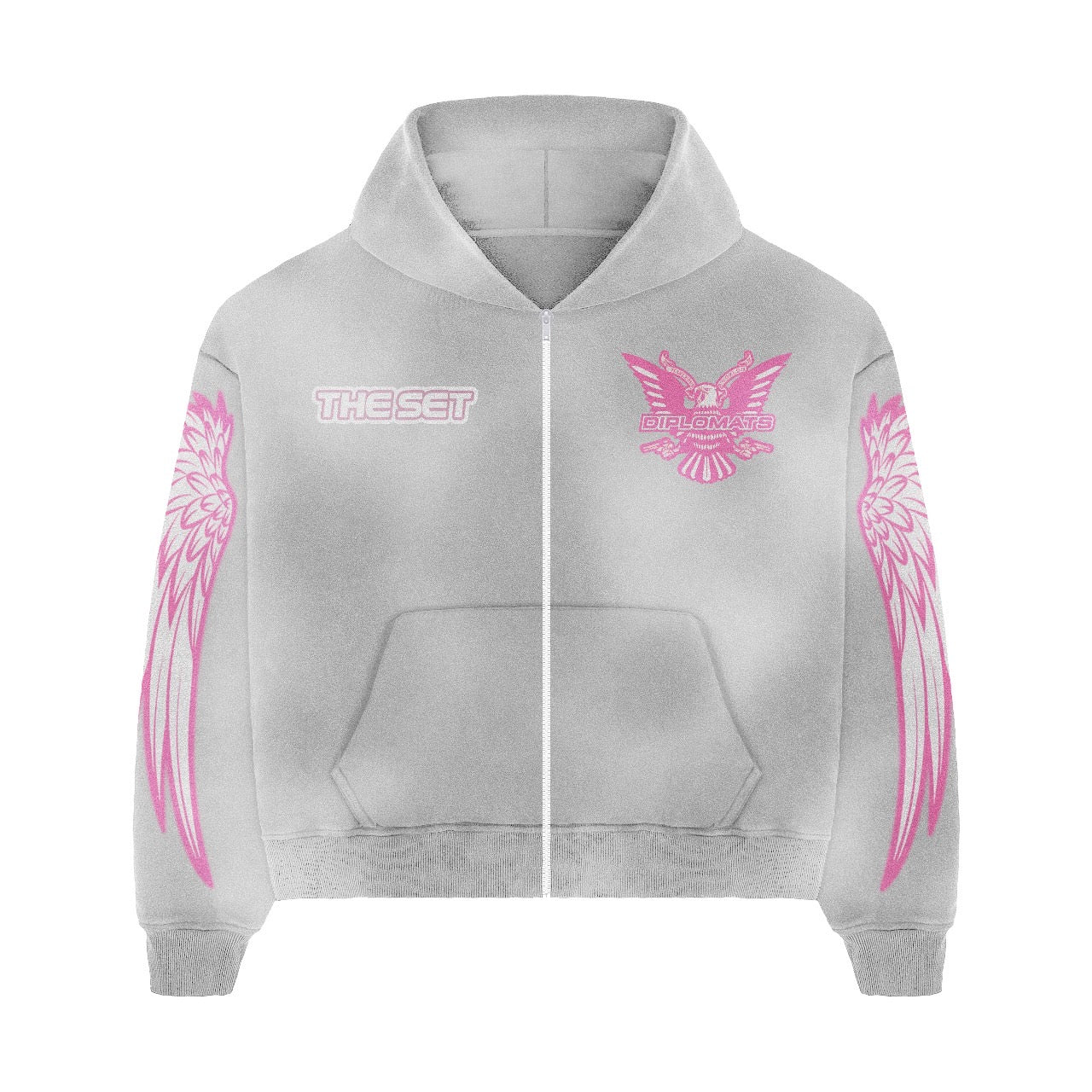 Club Foreign x Diplomats "Wings" Sweatsuit – Stoned Acid Grey