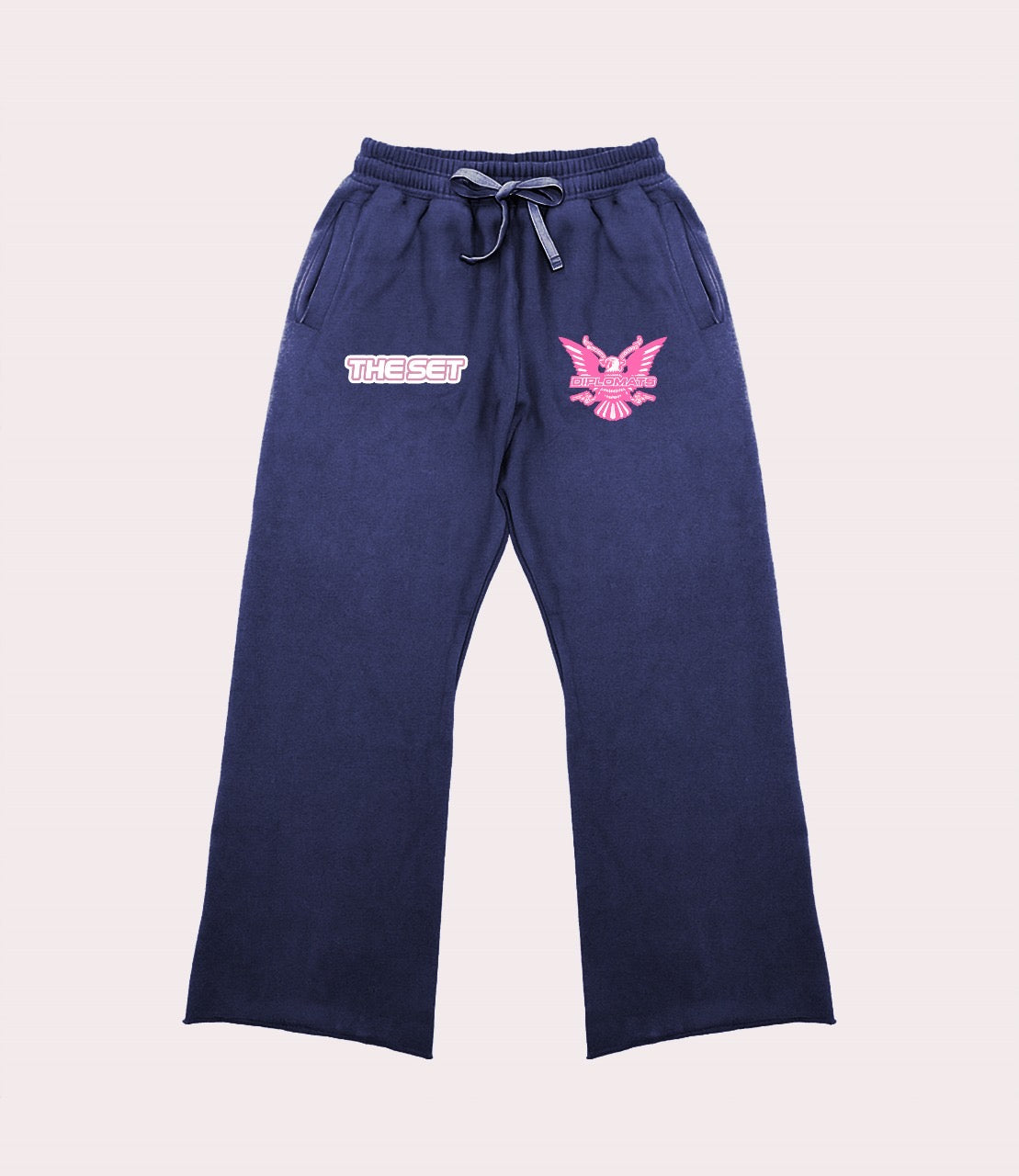 Club Foreign x Diplomats "Wings" Sweatsuit – Stoned Acid Wash Blue