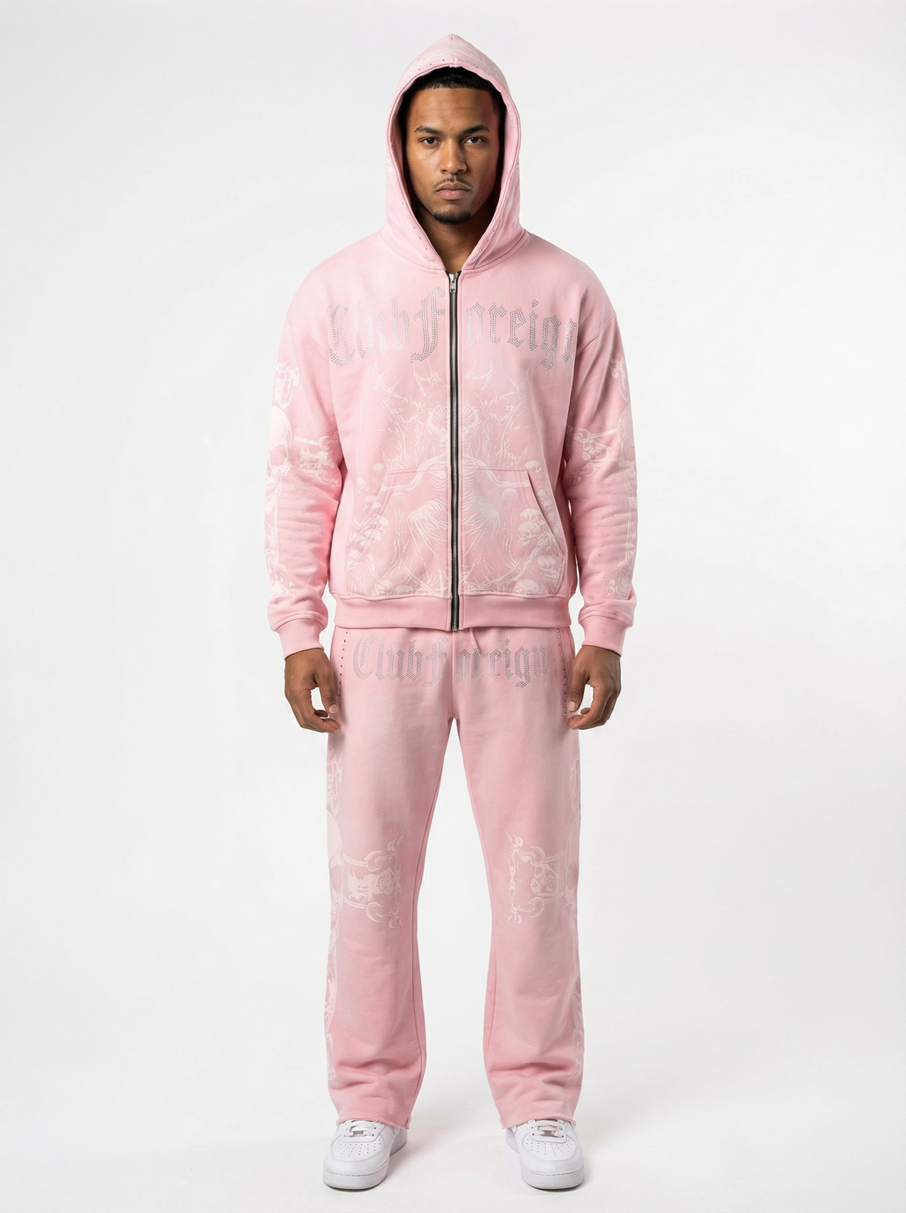 Club Foreign 2.0 "Pink Ruin" Sweatsuit – Acid Washed Set