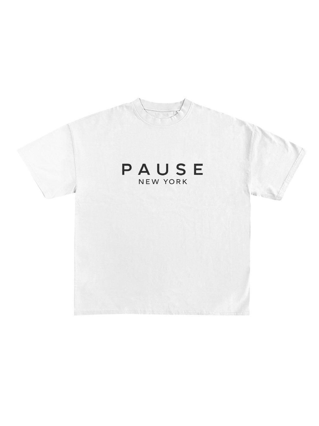 Let's Rap About It 'Pause New York' Graphic Tee - Luxury White