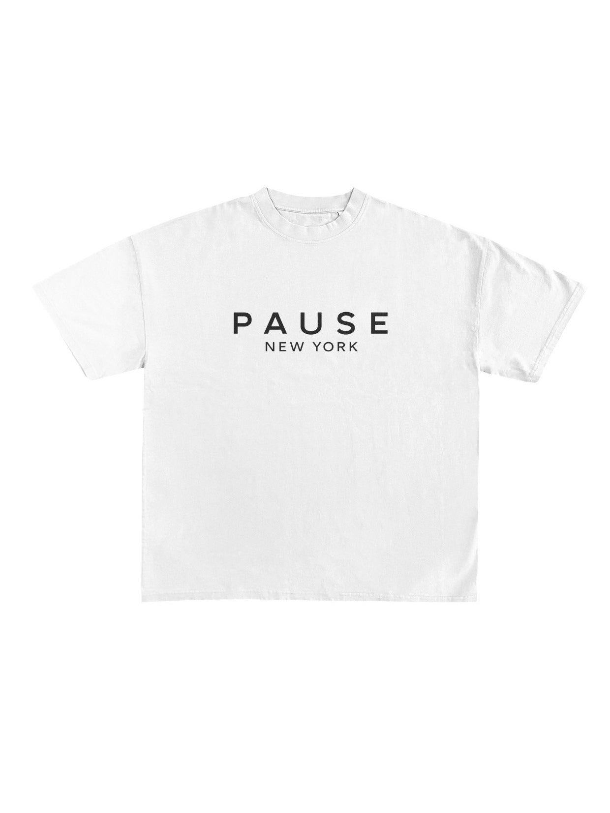 Let's Rap About It 'Pause New York' Graphic Tee - Luxury White