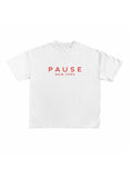 Let's Rap About It 'Pause New York' Graphic Tee - White Red