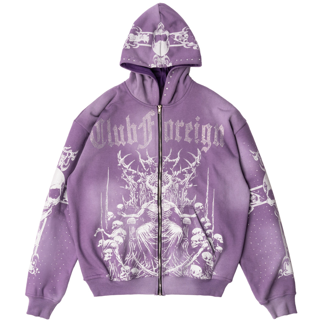 Club Foreign 2.0 "Ethereal Ruin" Sweatsuit – Acid Washed Purple Set
