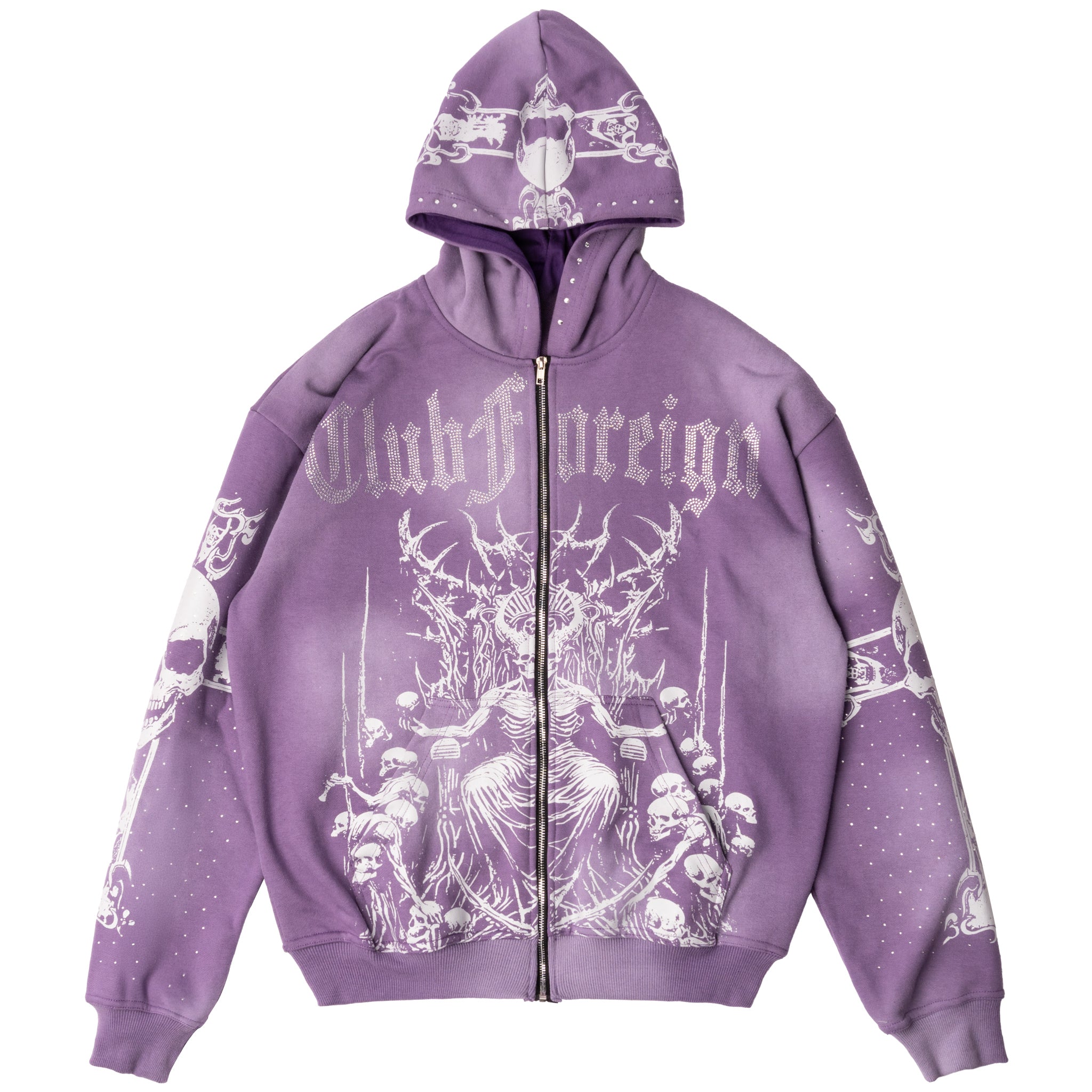 Club Foreign 2.0 "Ethereal Ruin" Sweatsuit – Acid Washed Purple Set