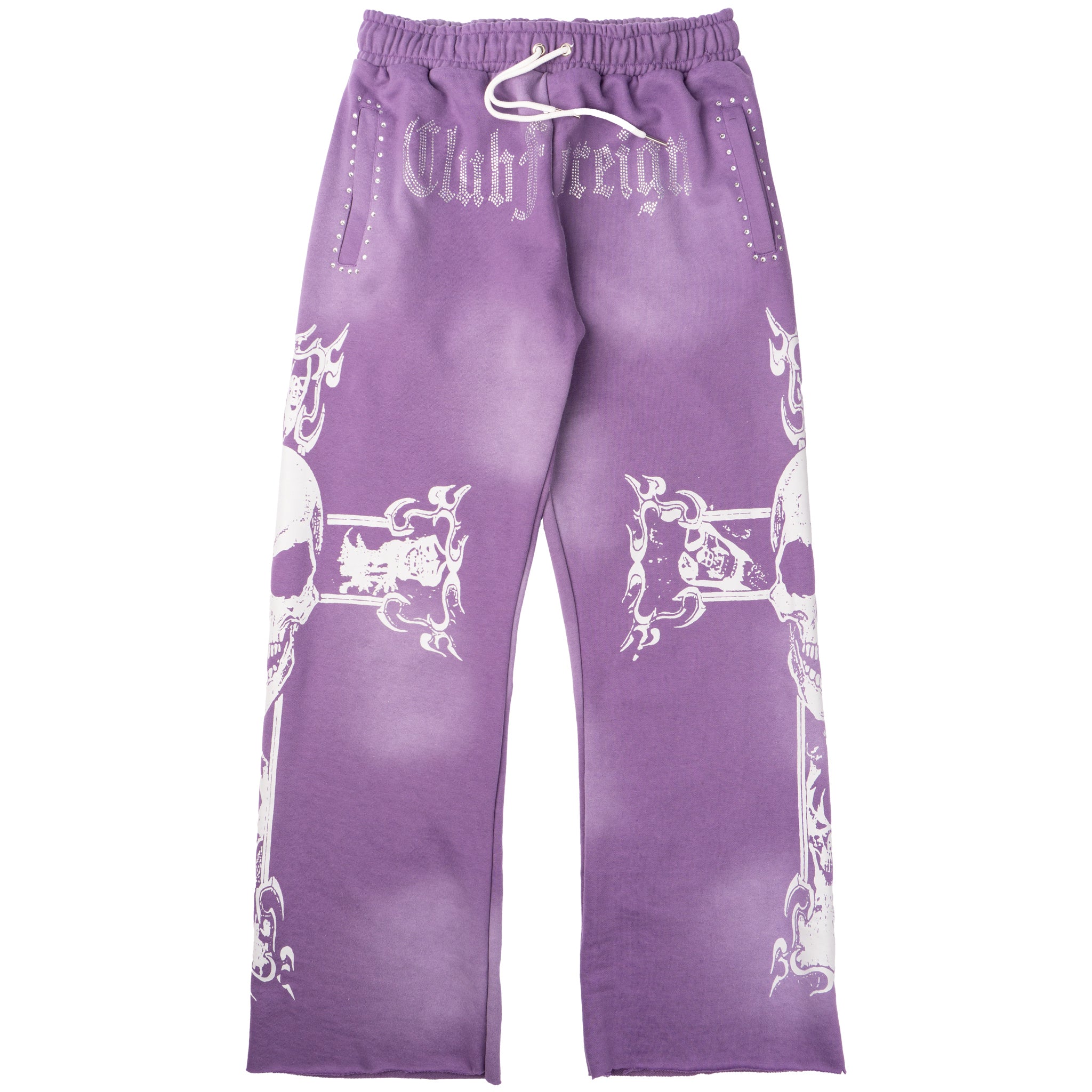 Club Foreign 2.0 "Ethereal Ruin" Sweatsuit – Acid Washed Purple Set