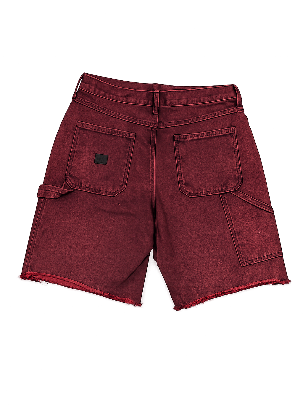 "Harlem Diplomats Bike Life" Denim Painter Shorts – Oxblood Red