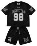 Diplomats "The Set" Athletic Mesh Tee & Shorts Set – Black