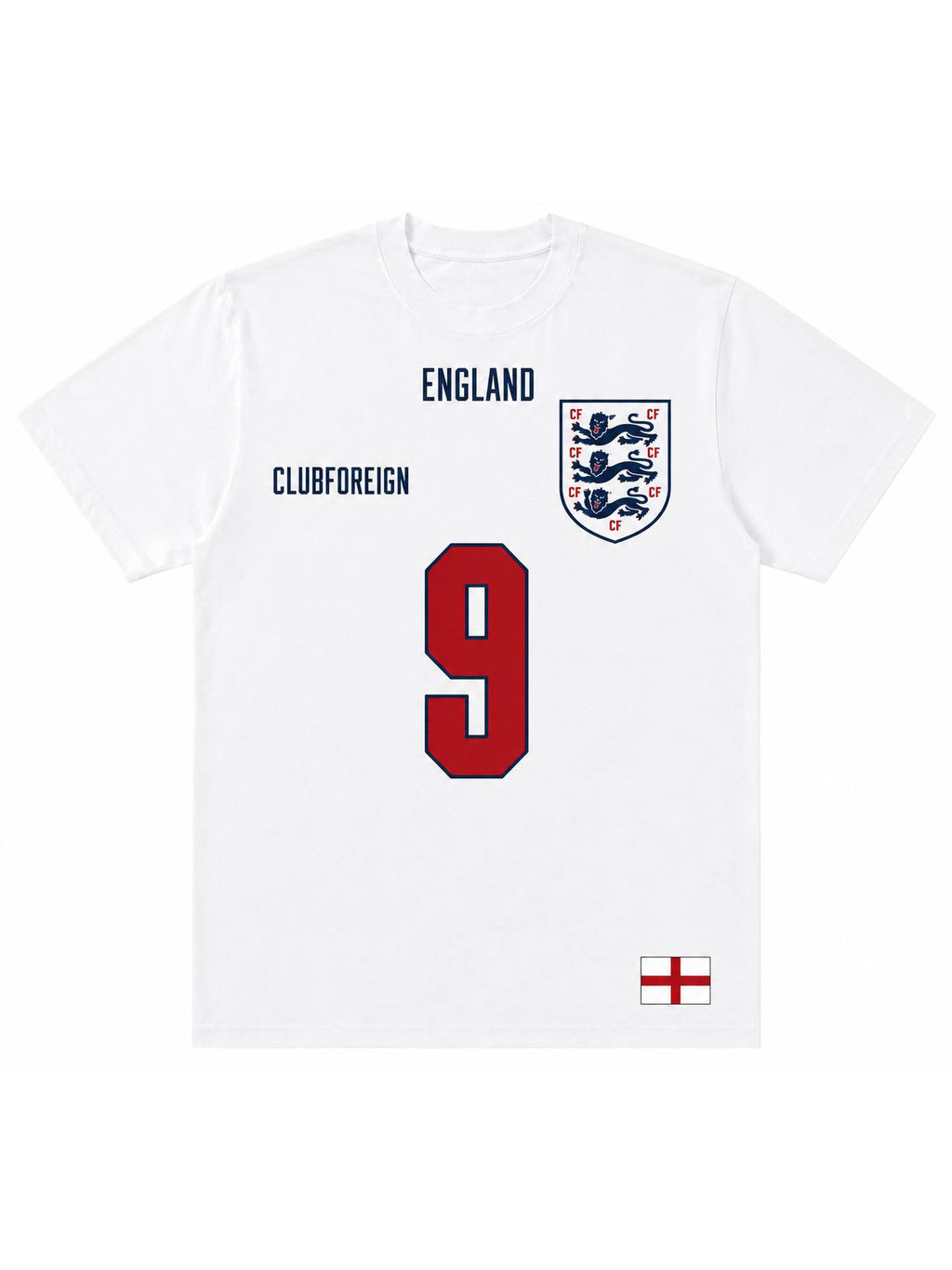 Club Foreign England "9" Heritage Jersey Tee - White