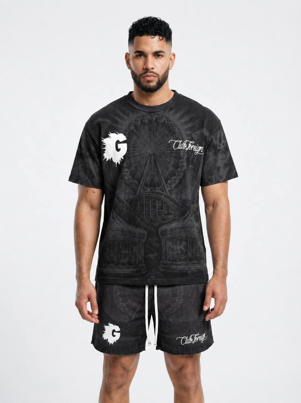 Club Foreign x FYL "Coney Island Gorilla" Set – Washed Black