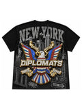 Harlem Diplomats "Harlem World" Maximalist Graphic Tee - Black
