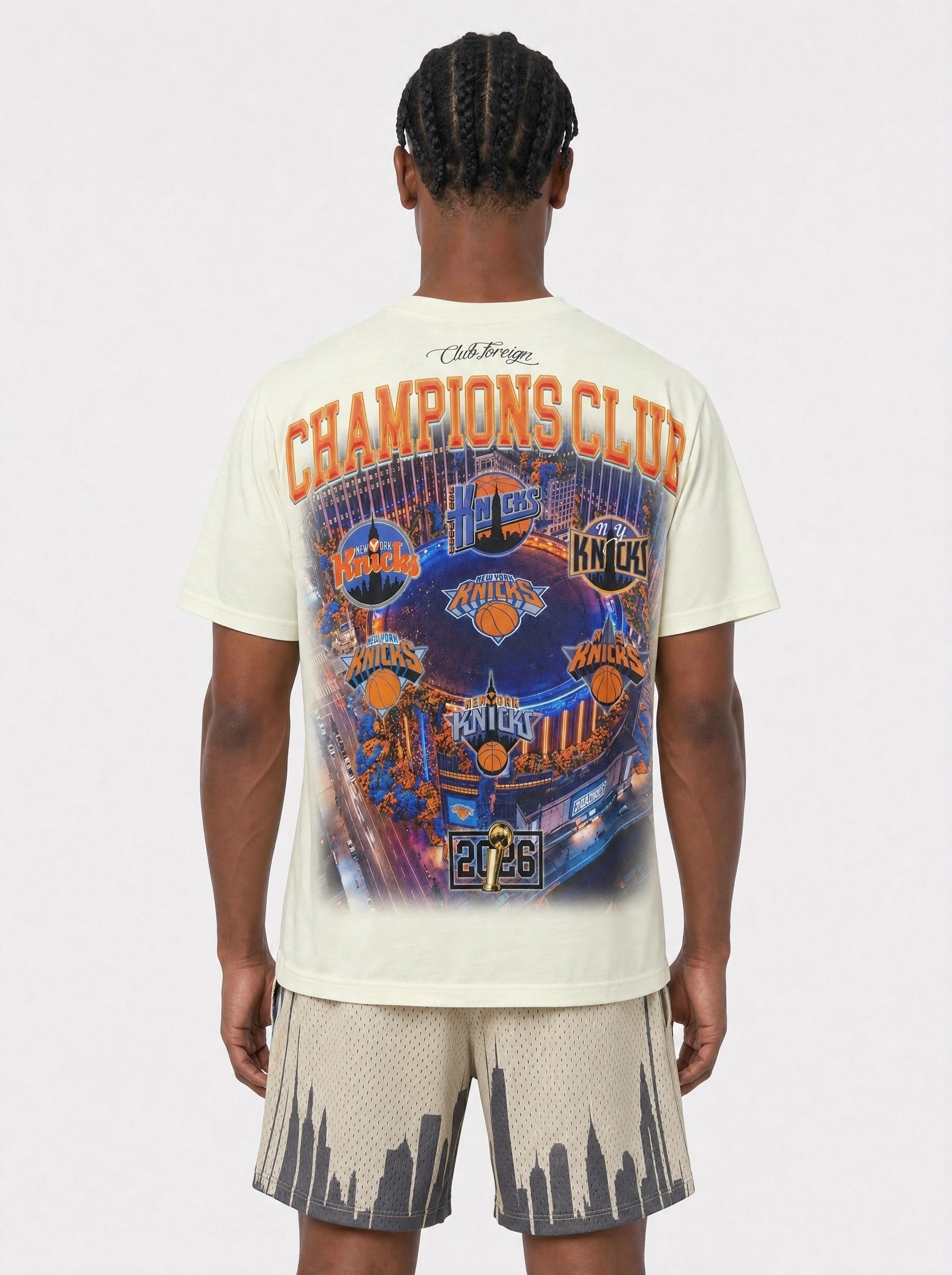 "Champions Club" 2026 NY Championship Tee – Cream