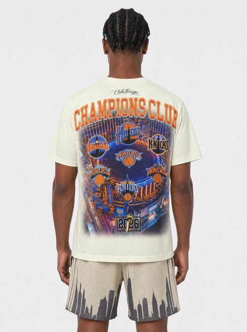 "Champions Club" 2026 NY Championship Tee – Cream