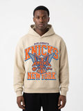 Diplomats" NY Knicks Jumbo Graphic Heavyweight Hoodie - Vintage Cream