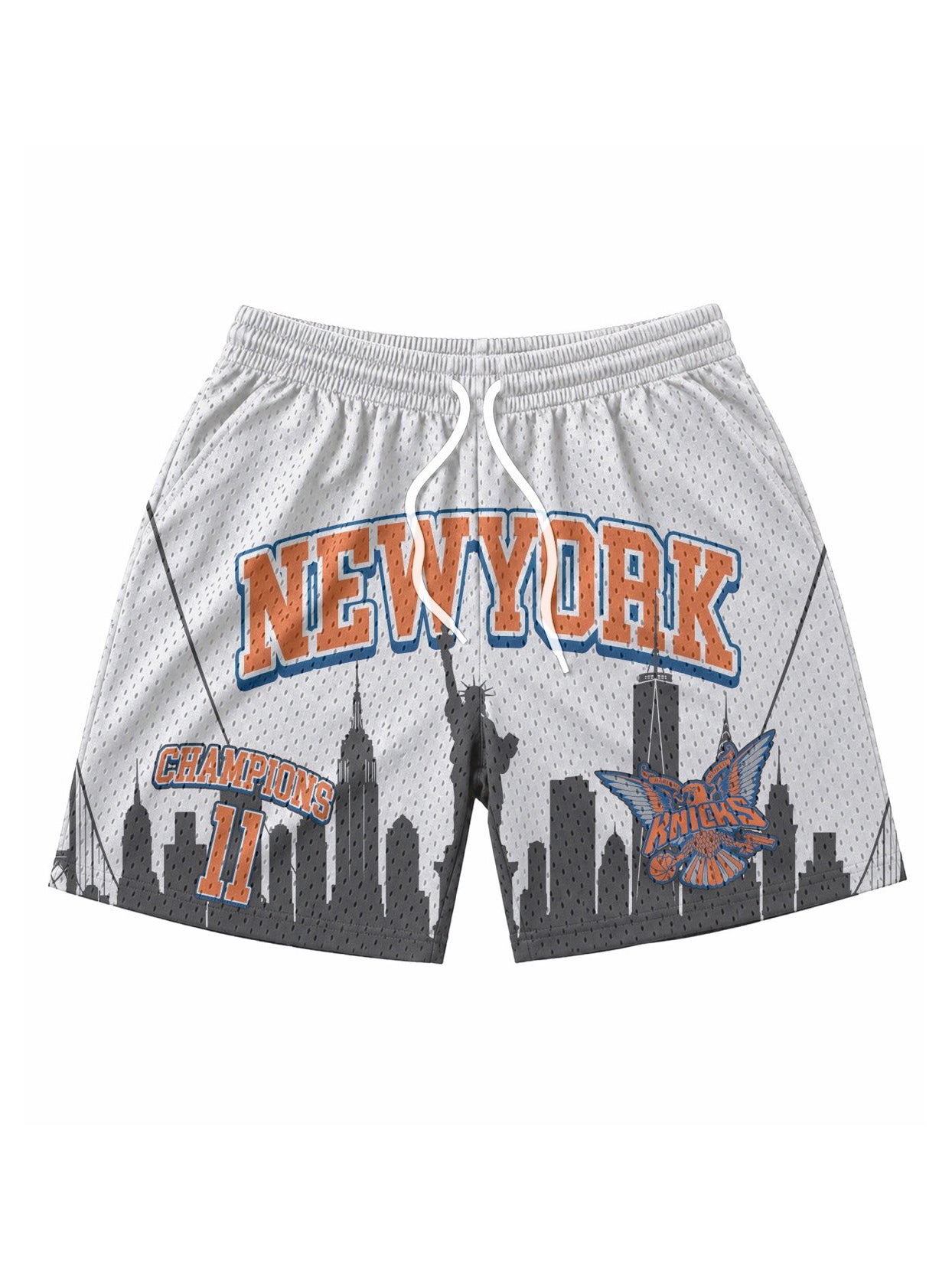 Diplomats 'New York Champions' Heavyweight Mesh Shorts - White