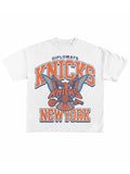 Diplomats NY Knicks Jumbo Print Graphic Tee - White