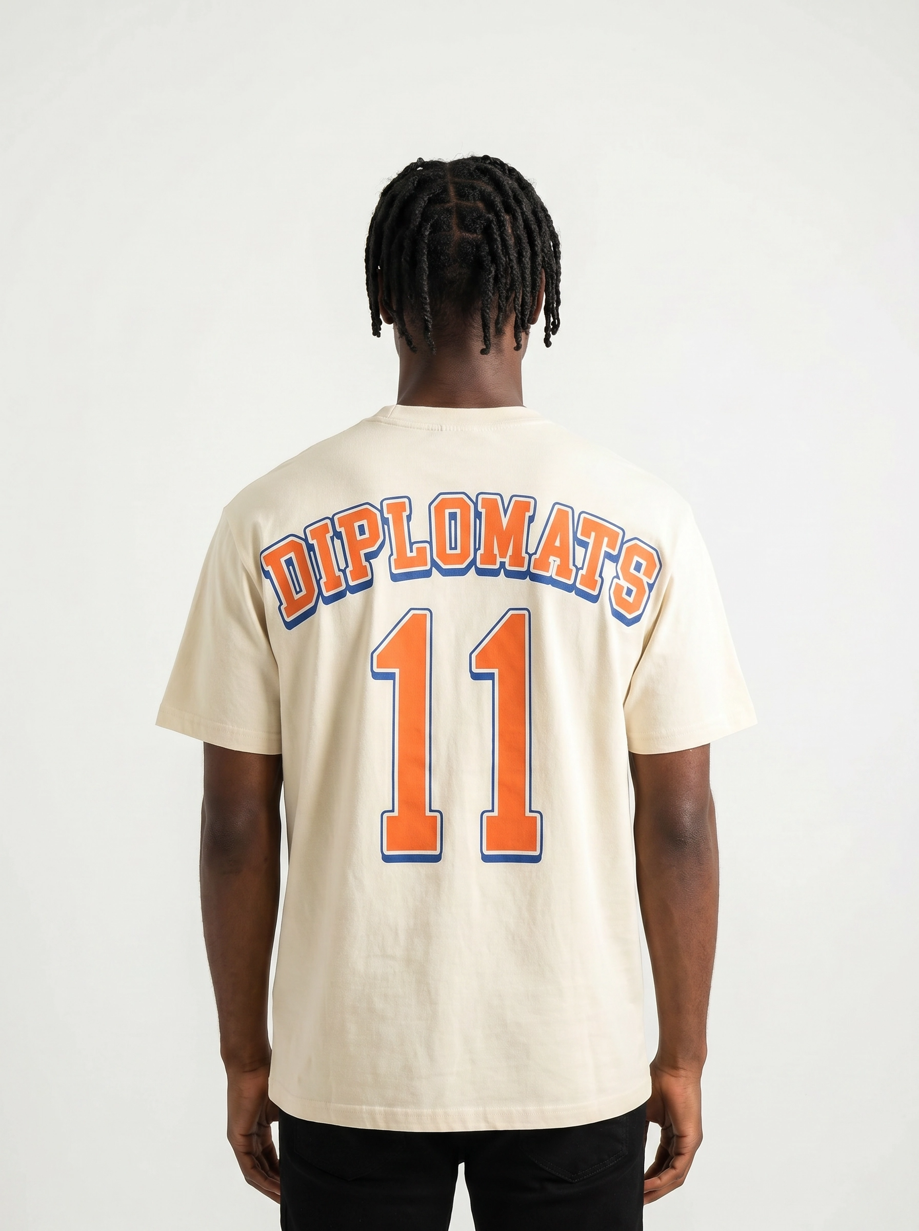 Diplomats NY Knicks Jumbo Print Graphic Tee - Vintage Cream