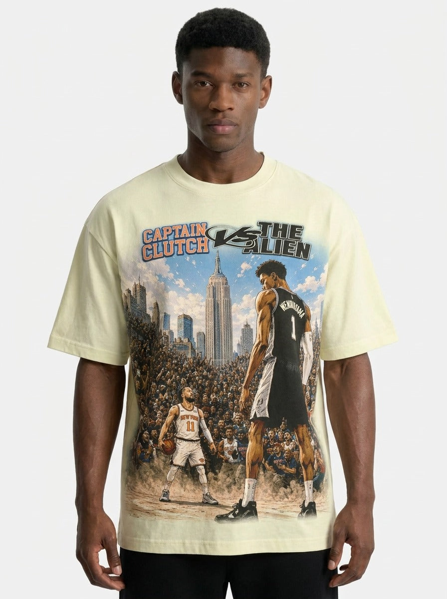 Club Foreign "Captain Clutch vs The Alien" Jumbo Print Tee