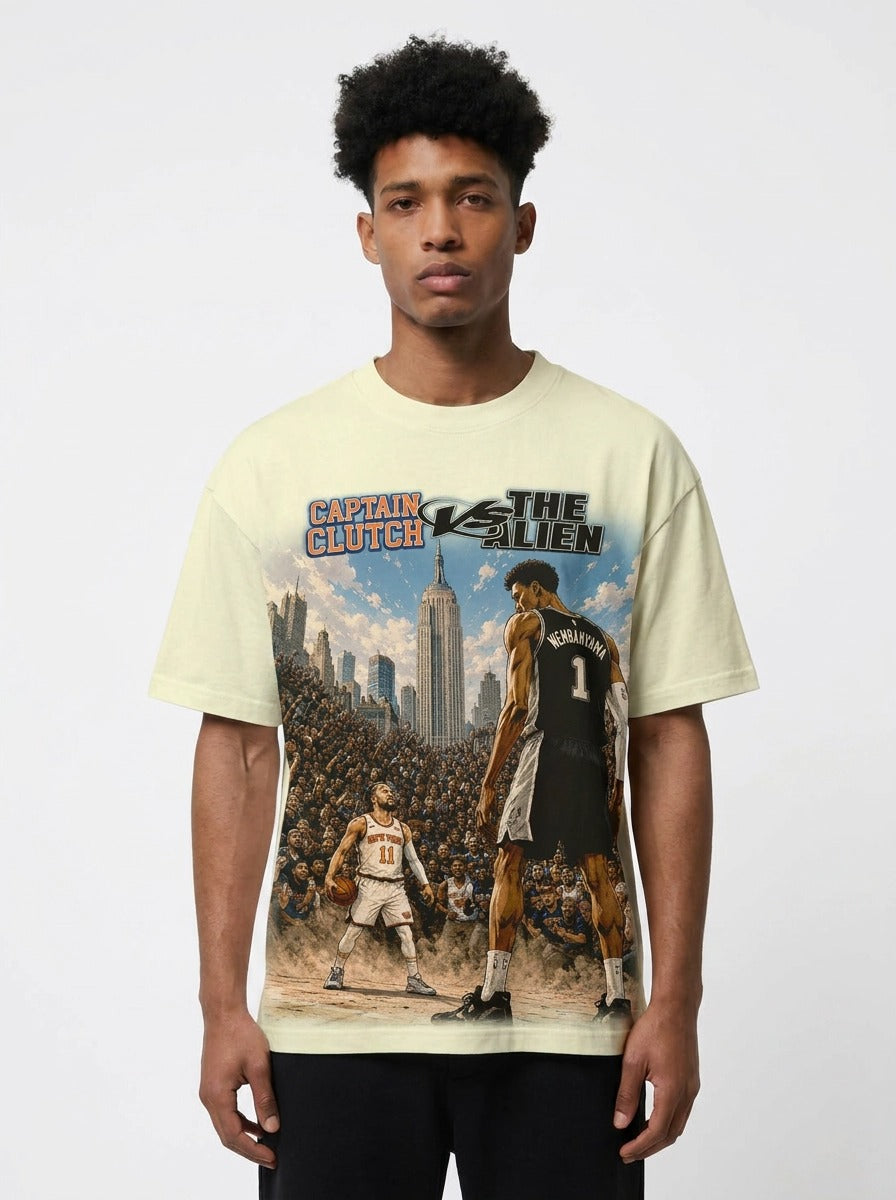 Club Foreign "Captain Clutch vs The Alien" Jumbo Print Tee