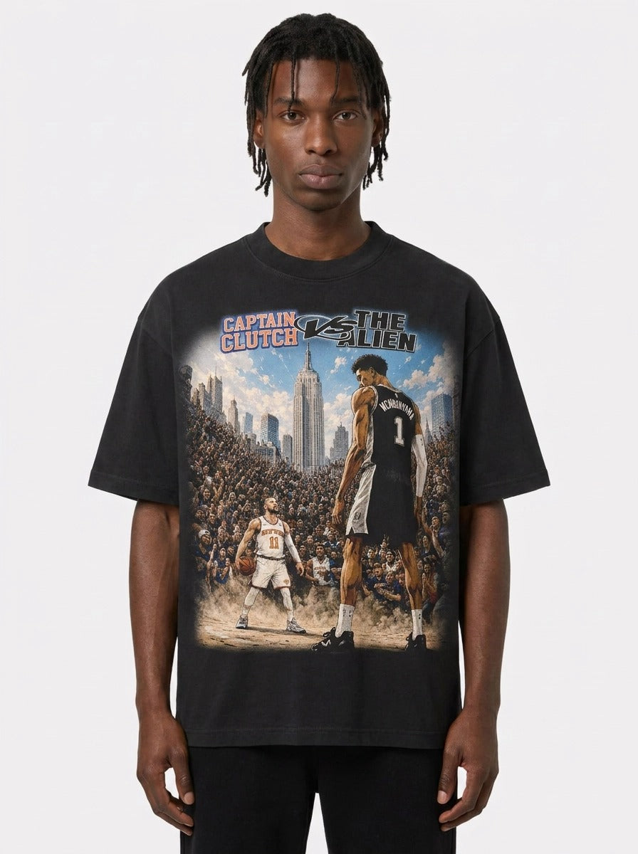 Club Foreign "Captain Clutch vs The Alien" Jumbo Print Tee
