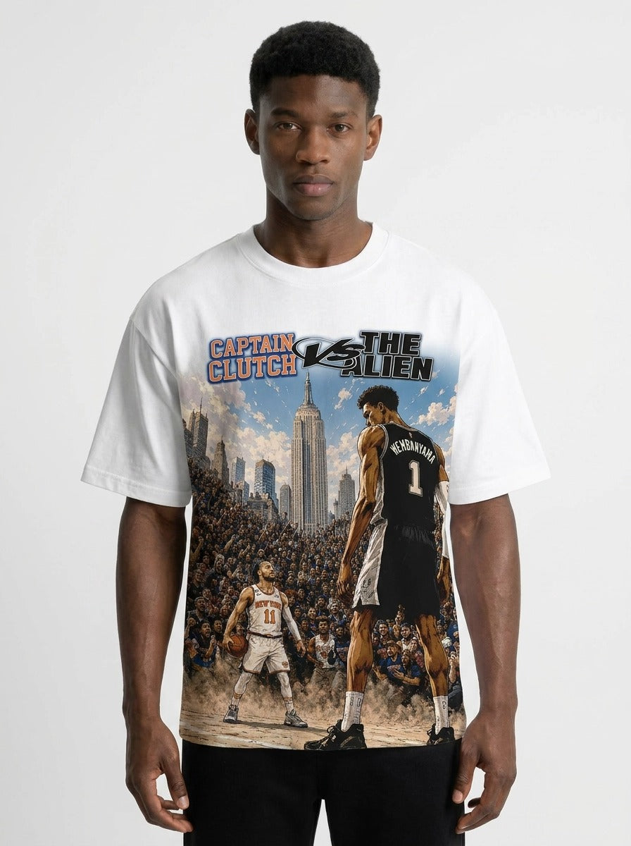 Club Foreign "Captain Clutch vs The Alien" Jumbo Print Tee