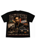 "Mitch" Harlem Hustle Graphic Tee – Vintage Bootleg Streetwear T-Shirt with Jumbo Print