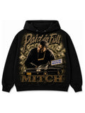 "Paid In Full" Mitch Money Graphic Hoodie – Vintage Bootleg Streetwear Pullover, Jumbo Print, Black