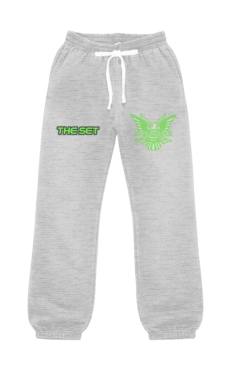 Club Foreign x Diplomats "Electric Heritage" – Heather Grey / Neon