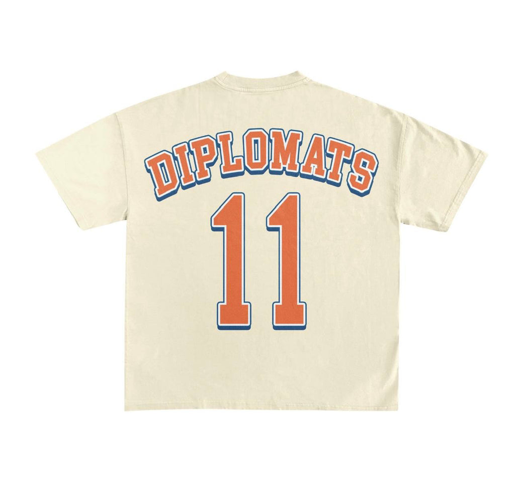 Diplomats NY Knicks Jumbo Print Graphic Tee - Vintage Cream