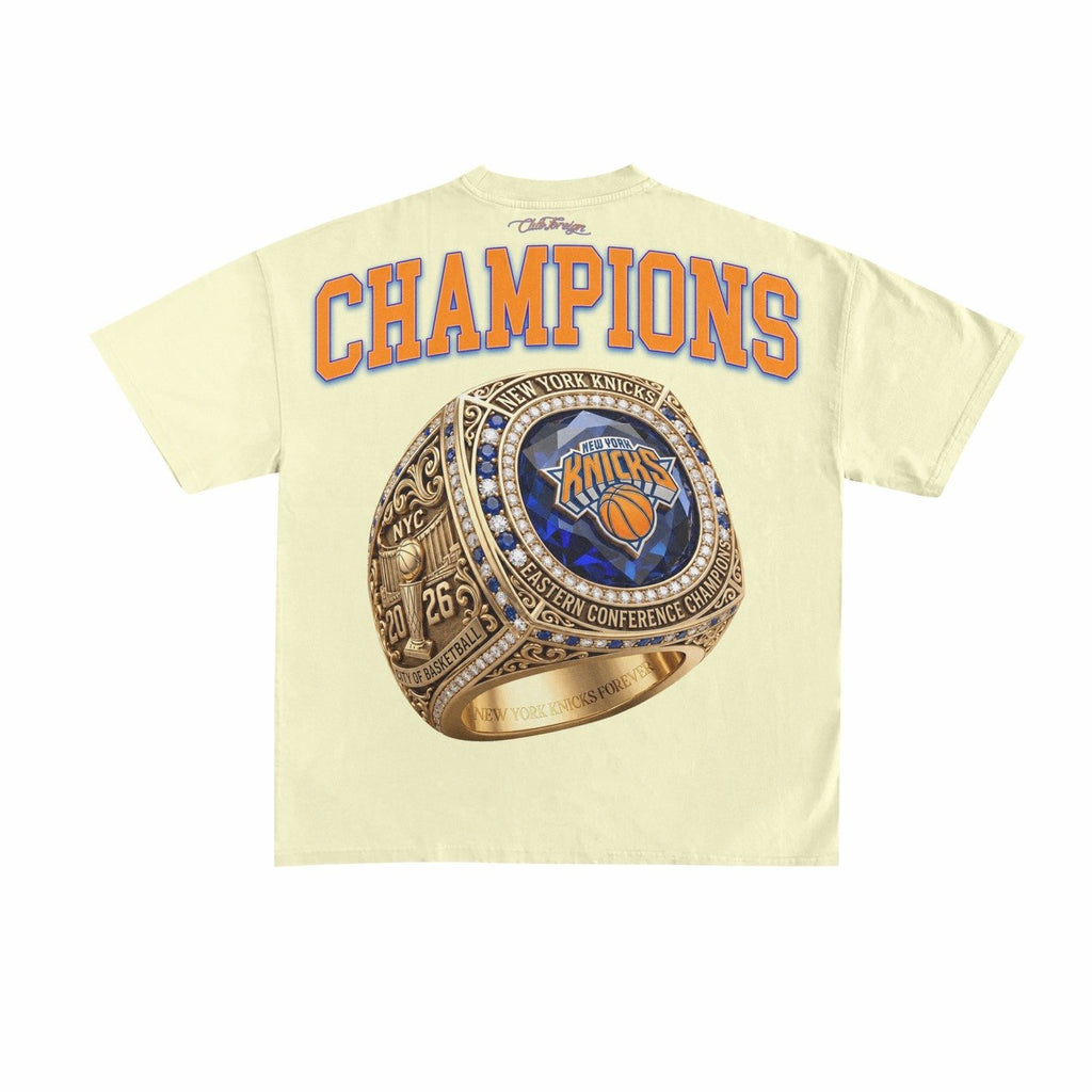 "2026 Champions" NY Homage Tee – Cream