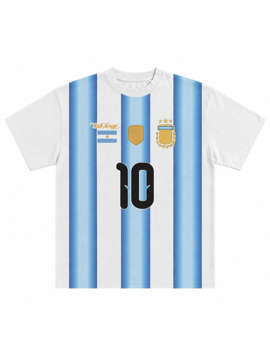 CLUB FOREIGN ARGENTINA HOMAGE TEE – COLD BLUE / WHITE