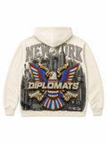 Harlem Diplomats "Harlem World" Heavyweight Graphic Hoodie - Cream