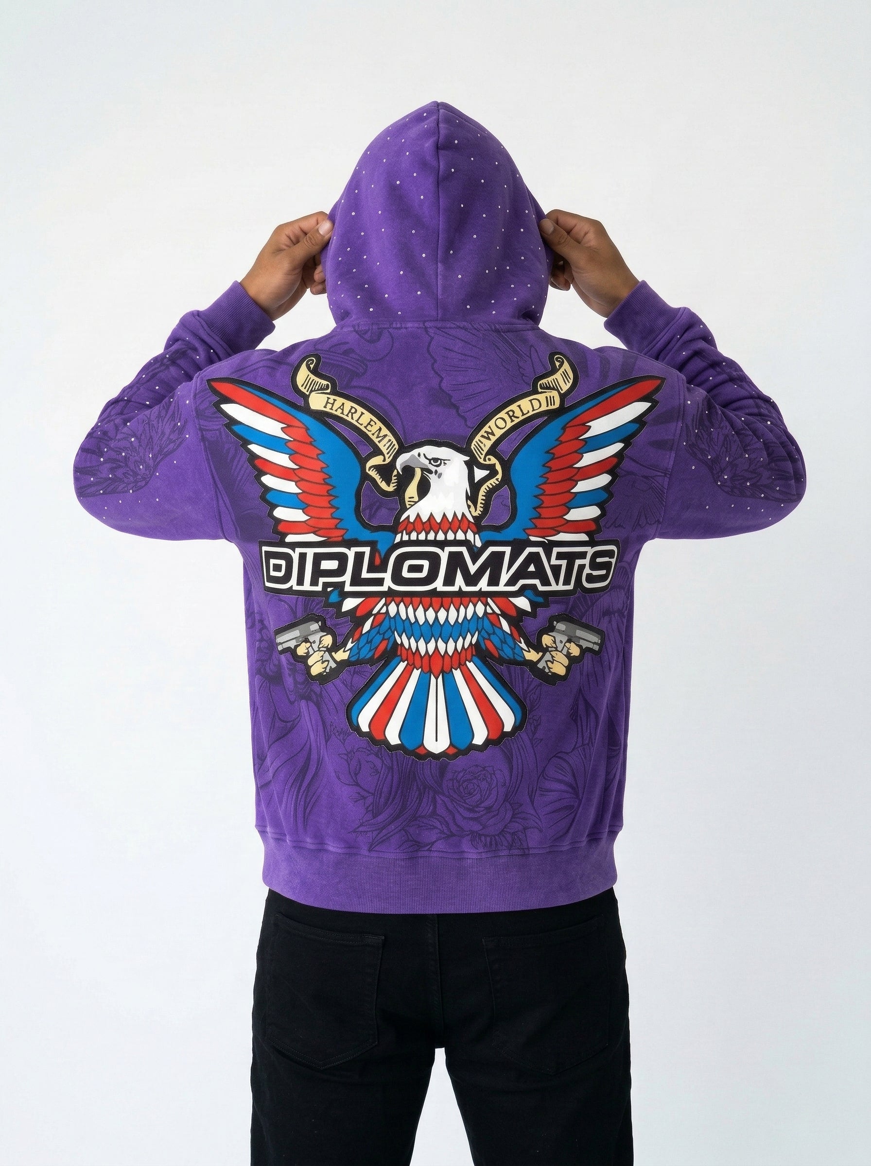 Club Foreign x Diplomats "Purple Reign" Hoodie – Stoned Crystal